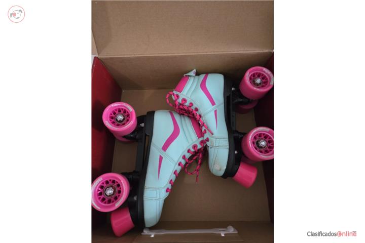 Patines Chaya Vintage Quad turquesa y rosa, Puerto Rico