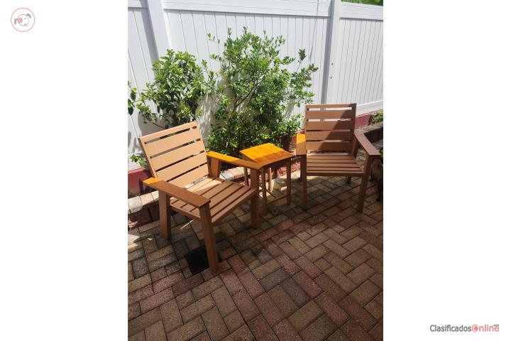 Set de 2 butacas y mesa de patio, Puerto Rico