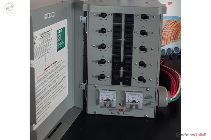 Manual Transfer Sw. 10ck, 120/240volt 7500wat, Puerto Rico