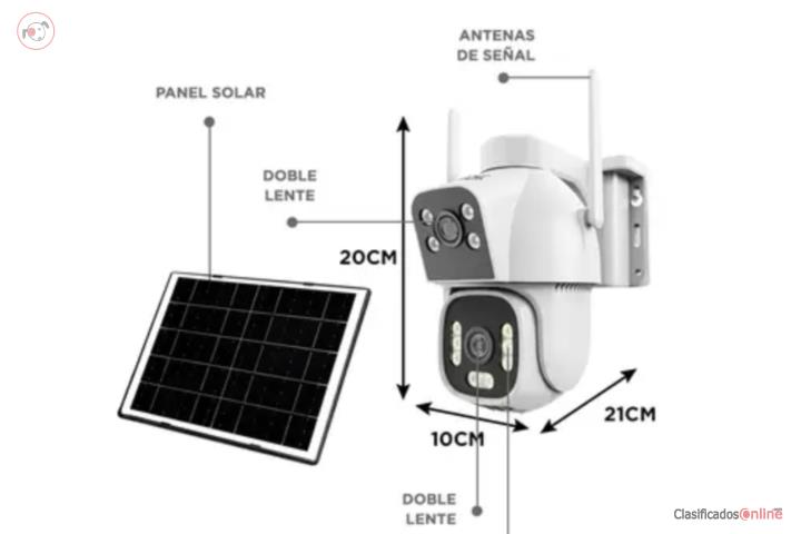 Camaras seguridad solares 3 lentes , Puerto Rico