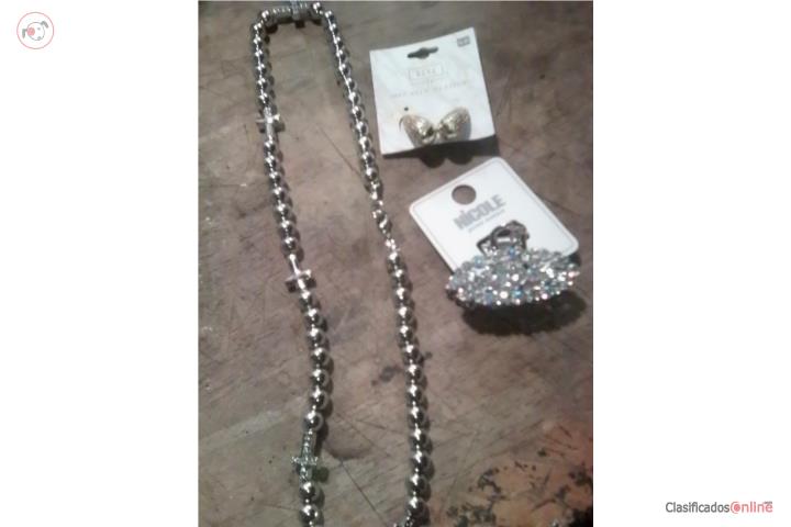 Sterling Silver, cadena, pantallas/pinche gra, Puerto Rico