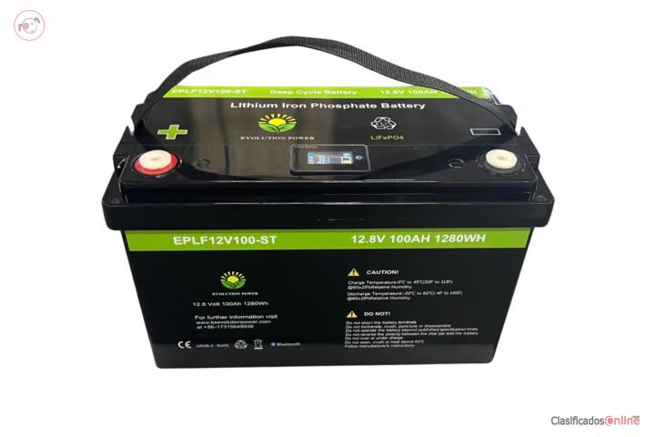 Baterias LithiumLifePo4 Bluetooth 12.8V100Ah , Puerto Rico