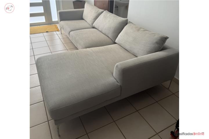 Sofa Tela Gris Claro, Puerto Rico