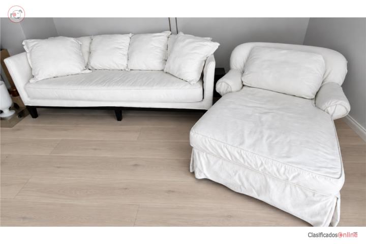 Sofá Blanco + Chaise GRATIS, Puerto Rico