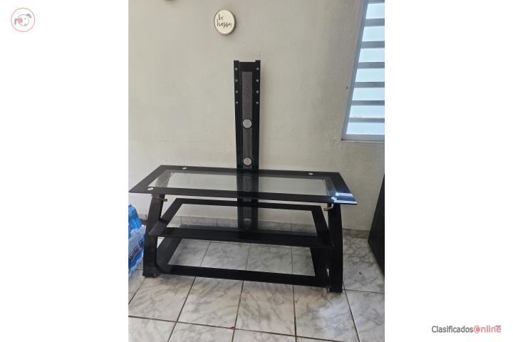 TV STAND de Cristal Negro, Puerto Rico