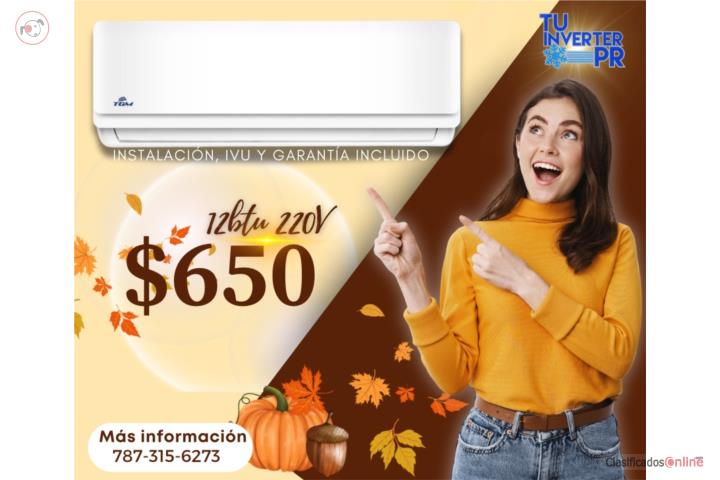 Mini Split Aire Acondicionado Inverter 12btu , Puerto Rico