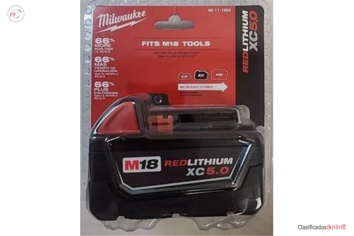 Bateria Milwaukee 5.0ah ORIGINAL M18, Puerto Rico