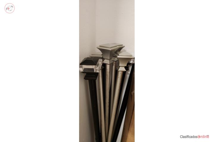 4 set de Barandas para cortina usada, Puerto Rico