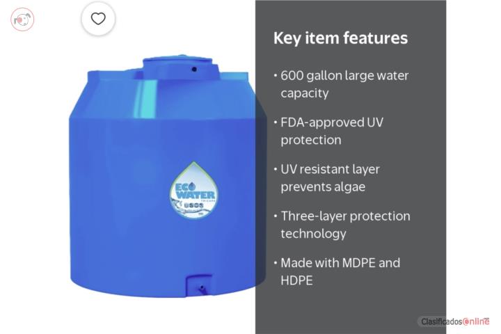 Se vende cisterna nueva de 600 Gal, Puerto Rico