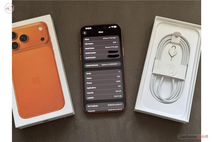 Apple iPhone 17 Pro Max 256GB nuevo, Puerto Rico