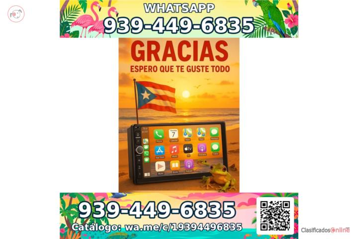 Radio de Carro Pantalla Táctil CarPlay, Puerto Rico