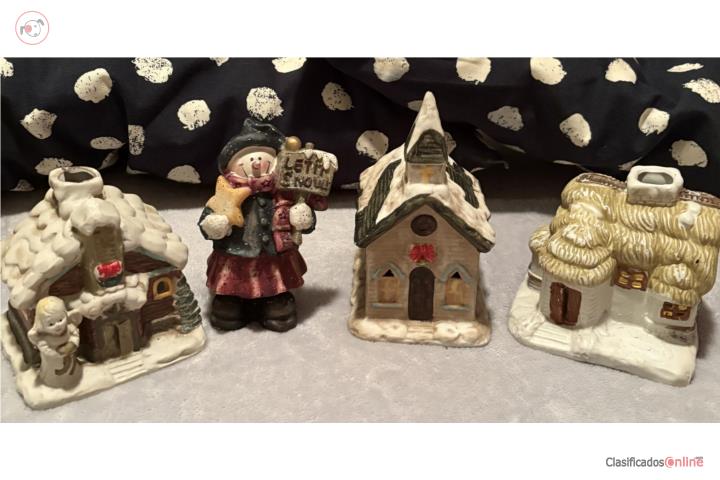 Casitas y muñeco de navidad , Puerto Rico