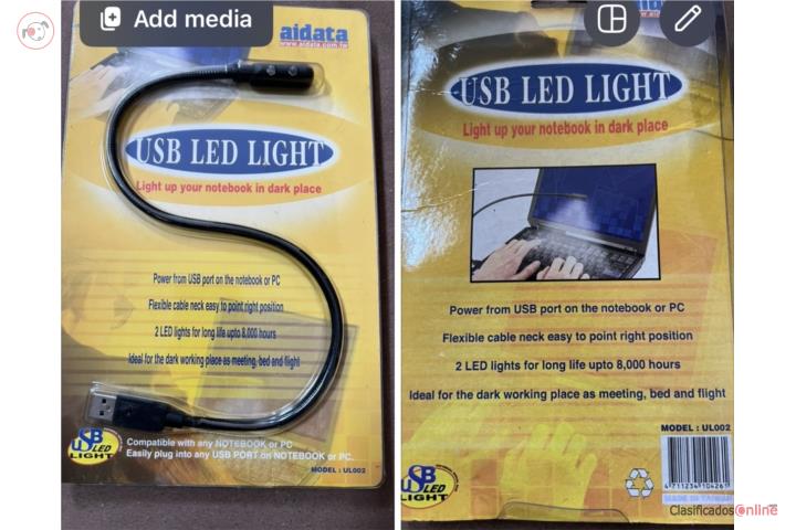 New USB LED Light para computadora o IPAD, Puerto Rico