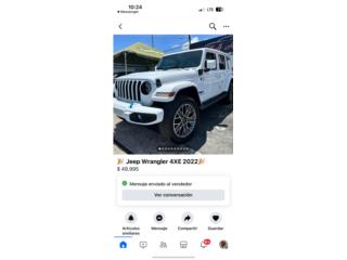 Jeep Puerto Rico Jeep Sahara Hbrido en piel,26000 millas 