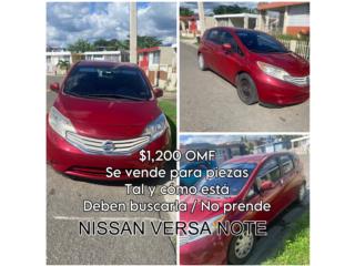 Nissan Puerto Rico Nissan Versa Note para piezas /NO PRENDE