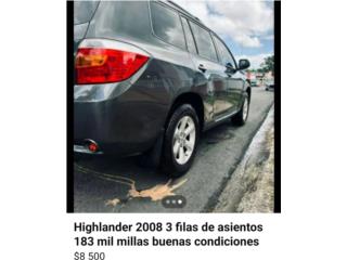 Toyota Puerto Rico Guagua Highlander 2008 3 filas de asientos 