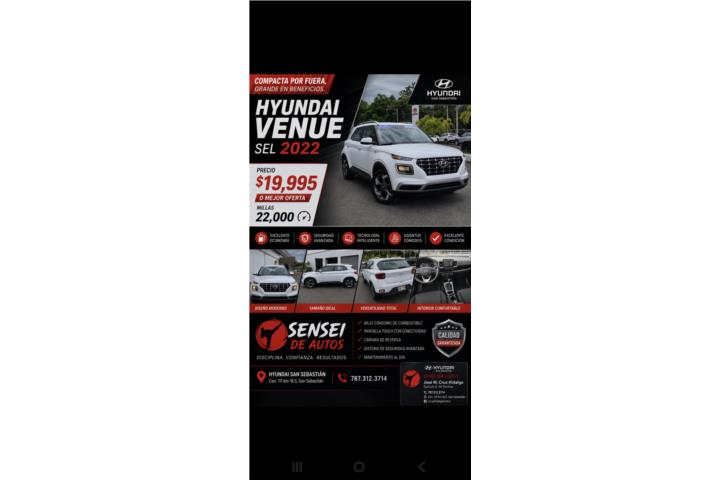 Hyundai Venue 2022 Sel blanca