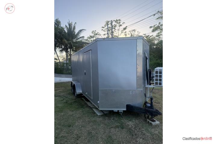 Trailer 17x7 pies doble eje preparado.