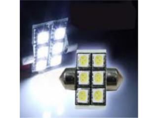 LED 31MM 6 SMD 5050 BLANCA $2.49 C/U Puerto Rico JDM AUTOLUMINATE 