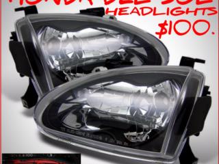 HONDA DEL SOL 92-97 HEADLIGHT BLACK/CHROME