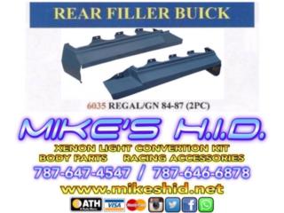 REAR FILLER BUICK - REGAL / GN 84 - 87 Puerto Rico MIKE'S H.I.D.