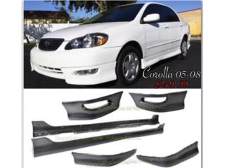 BODY KIT COROLLA (05-08) EN GOMA Puerto Rico MUSIC ON AUTO ACCESSORIES INC.