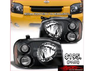 NISSAN FRONTIER 01-04 HEADLIGHTS BLACK