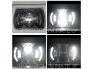 FOCOS 5X7 DOBLE PROYECTOR FULL LED SEALED BEAM PAR Puerto Rico JDM AUTOLUMINATE 