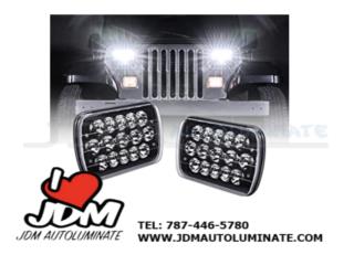 FOCOS CUADRADOS 5 X 7 NEGROS LED 45W 6000K PAR Puerto Rico JDM AUTOLUMINATE 