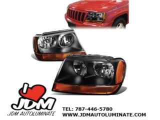 JEEP GRAND CHEROKEE 99 04 FOCOS DELANTEROS NEGROS  Puerto Rico JDM AUTOLUMINATE 