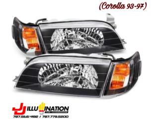 FOCOS DE COROLLA 93-97 FONDO NEGRO JDM Puerto Rico JJ illumination and Accessories