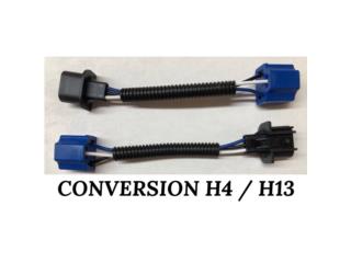 CABLE CONVERSION PARA HID O LED H4 / H13 Puerto Rico MIKE'S H.I.D.