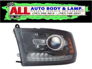 DODGE RAM 13-15 Foco Delantero izq. negro Puerto Rico All Auto Body & Lamp LLC