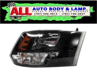 DODGE RAM 15-19 Foco Delantero Derecho Negro Puerto Rico All Auto Body & Lamp LLC