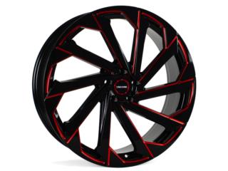 ENCORE 106-6413 5X100 SIZE 22X8 GLOSS BLACK  Puerto Rico JJ Wheels and Tires