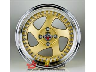 KOMBAT K-9 GOLD 15X8 (4-100) Puerto Rico JJ Wheels and Tires