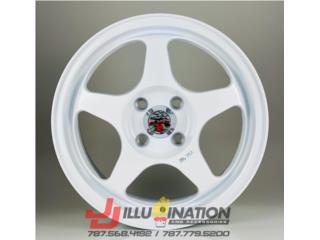 KOMBAT K-1 WHITE 15X6.5 (4-100) Puerto Rico JJ Wheels and Tires