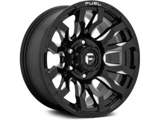 FUEL D673 BLITZ GLOSS BLACK & MILLING  Puerto Rico JJ Wheels and Tires