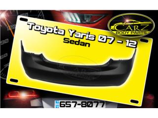 BUMPER Trasero Toyota YARIS 2007 - 2012 SEDAN Puerto Rico CARZ Body Parts