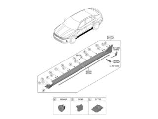 Estribo izquierdo para Kia K5 2020-2024  Puerto Rico Yokomuro Kia