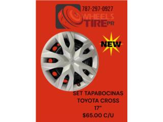 SET TAPABOCINAS TOYOTA CROSS 17 NEW  Puerto Rico JAN WHEELS