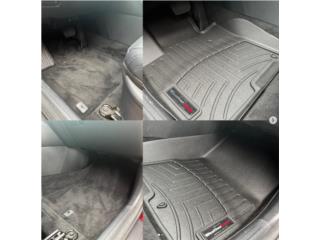 Antes y despus con alfombra WeatherTech Puerto Rico JRT Auto Interiors