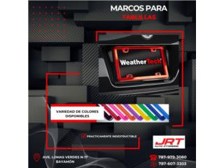 Variedad en marcos de tablilla Puerto Rico JRT Auto Interiors