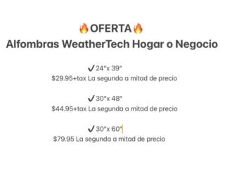 OFERTA Alfombras WeatherTech Hogar o Negocio