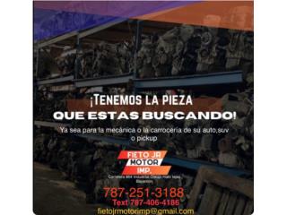 Motor Toyota YARIS / Mazda 2016  Puerto Rico JUNKER FIETO J R 