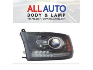 DODGE RAM 13-15 Foco Delantero izq. negro Puerto Rico All Auto Body & Lamp LLC