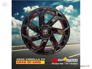 Aros fx 18� 5-100 negro gloss Puerto Rico JJ Wheels and Tires