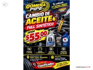 Cambio de Aceite Full Sint�tico  Puerto Rico GOMERA PIPE.COM