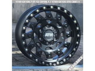 ATW wheels 17x9 Puerto Rico COVER Y MAS COVER