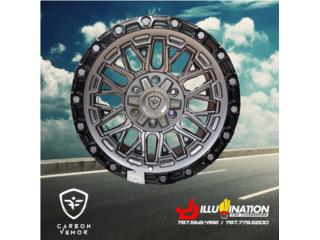 AROS CARBON ARMOR 17 GUN METAL 6-139 + 6-135 Puerto Rico JJ Wheels and Tires